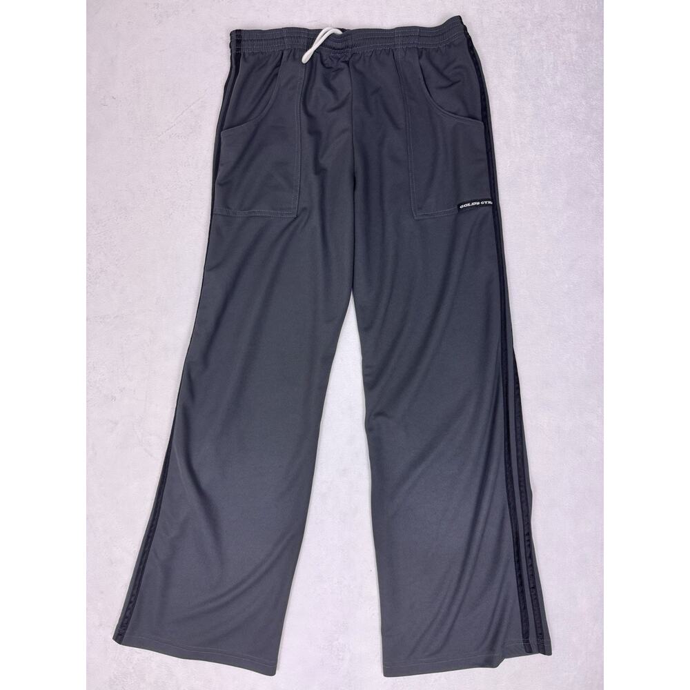 Gold’s Gym Track Pants Men’s Small Black Baggy Athletic Joggers Wide Leg